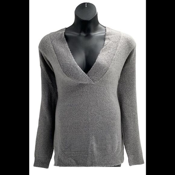 RDI Tops - RDI Mossy V-neck Dolman Tunic Sweater Dove Gray - Regular